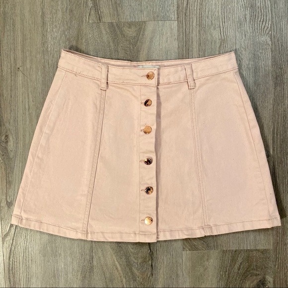 NWOT Forever 21 Los Angeles Blush Button-up Skirt - Picture 3 of 5